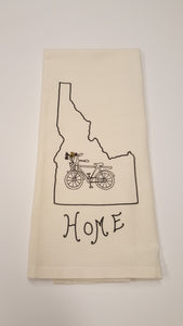 #29 Home Bike Basket of Flowers Towel Art