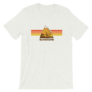 #01 Sunstone logo stripes with Idaho (Short-Sleeve Unisex T-Shirt)