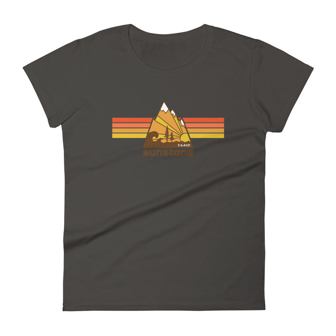 #01 Sunstone logo stripes with Idaho (Women's short sleeve t-shirt)