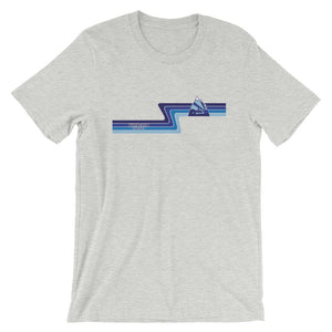 #12 Sunstone Logo Blue Stripes (Short-Sleeve Unisex T-Shirt)