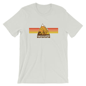 #01 Sunstone logo stripes with Idaho (Short-Sleeve Unisex T-Shirt)