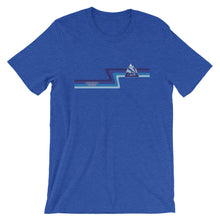 #12 Sunstone Logo Blue Stripes (Short-Sleeve Unisex T-Shirt)