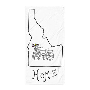 #29 Home Bike Basket of Flowers (Beach Towel)