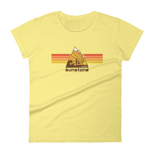 #01 Sunstone logo stripes with Idaho (Women's short sleeve t-shirt)