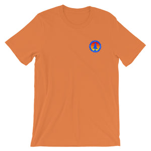 # 38 Tree gear , breath, give, grow, front & back (Short-Sleeve Unisex T-Shirt)