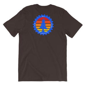 # 38 Tree gear , breath, give, grow, front & back (Short-Sleeve Unisex T-Shirt)