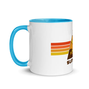 #01 Sunstone logo stripes with Idaho (Mug with Color Inside)