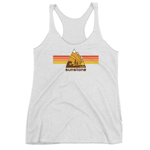 #01 Sunstone logo stripes with Idaho (Women's Racerback Tank)