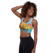 # 01 Sunstone logo stripes (Padded Sports Bra)