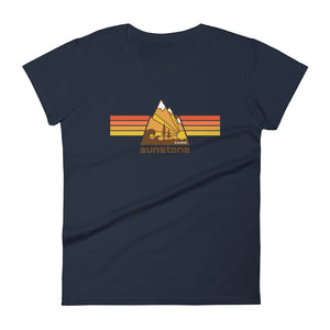 #01 Sunstone logo stripes with Idaho (Women's short sleeve t-shirt)