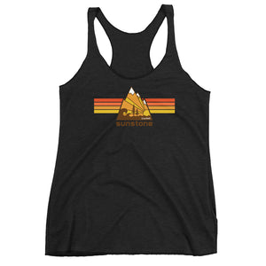 #01 Sunstone logo stripes with Idaho (Women's Racerback Tank)