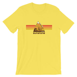 #01 Sunstone logo stripes with Idaho (Short-Sleeve Unisex T-Shirt)