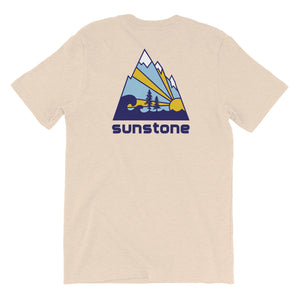 Sunstone Logo Blue Mnt (Short-Sleeve Unisex T-Shirt)