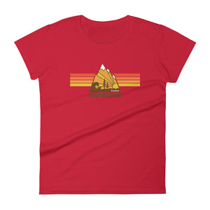 #01 Sunstone logo stripes with Idaho (Women's short sleeve t-shirt)