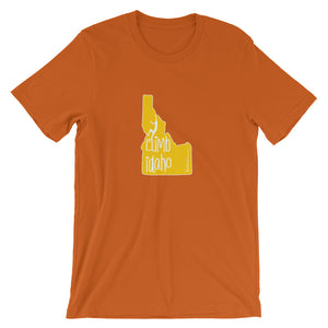 #14 Climb Idaho Yellow (Short-Sleeve Unisex T-Shirt)