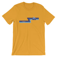 #12 Sunstone Logo Blue Stripes (Short-Sleeve Unisex T-Shirt)