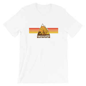 #01 Sunstone logo stripes with Idaho (Short-Sleeve Unisex T-Shirt)