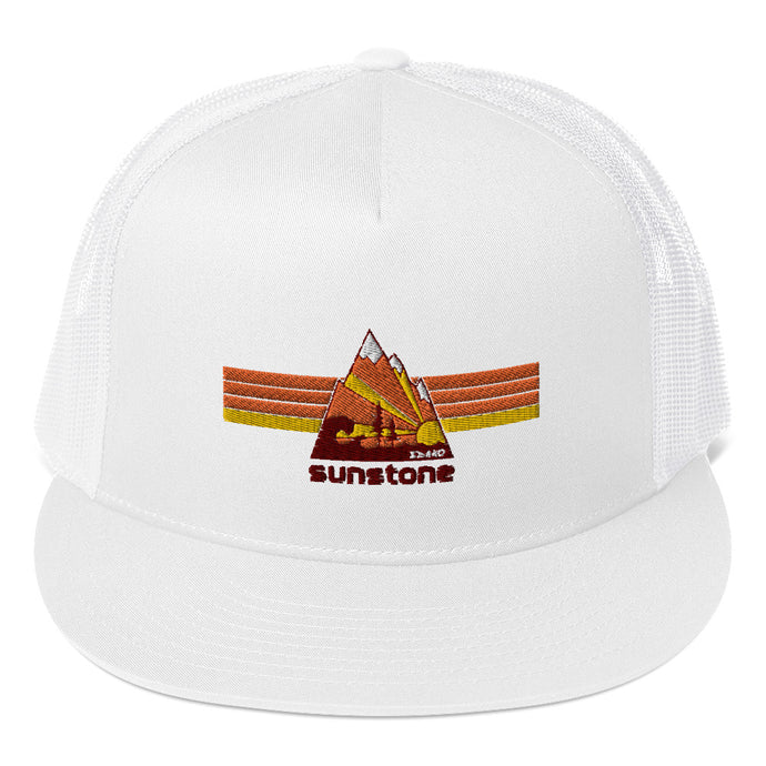 #01 Sunstone logo stripes with Idaho (Trucker Cap)