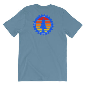 # 38 Tree gear , breath, give, grow, front & back (Short-Sleeve Unisex T-Shirt)