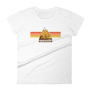 #01 Sunstone logo stripes with Idaho (Women's short sleeve t-shirt)