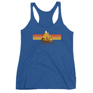 #01 Sunstone logo stripes with Idaho (Women's Racerback Tank)