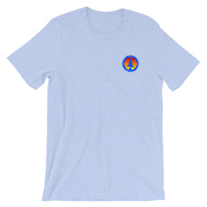 # 38 Tree gear , breath, give, grow, front & back (Short-Sleeve Unisex T-Shirt)