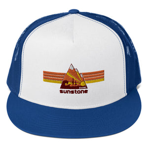 #01 Sunstone logo stripes with Idaho (Trucker Cap)