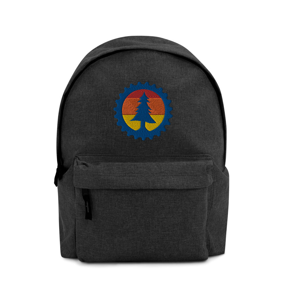 # 38 Red Wood Tree ( Embroidered Backpack )