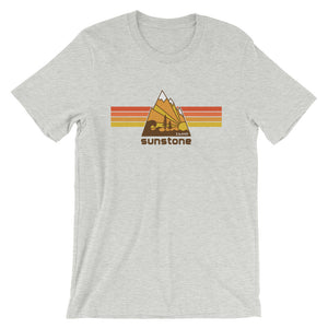 #01 Sunstone logo stripes with Idaho (Short-Sleeve Unisex T-Shirt)