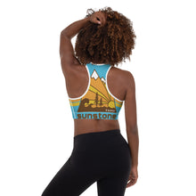 # 01 Sunstone logo stripes (Padded Sports Bra)