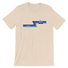 #12 Sunstone Logo Blue Stripes (Short-Sleeve Unisex T-Shirt)