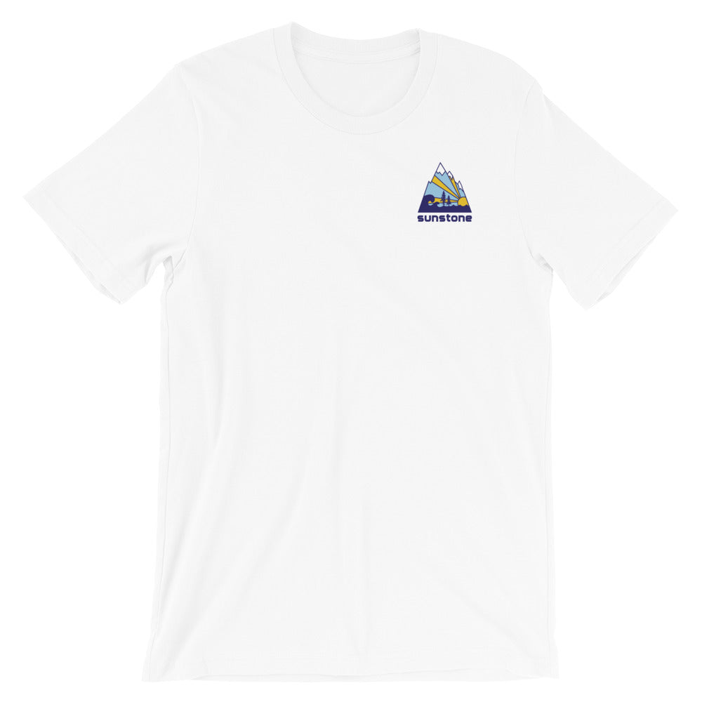 Sunstone Logo Blue Mnt (Short-Sleeve Unisex T-Shirt)