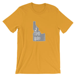 #14 Climb Idaho Gray (Short-Sleeve Unisex T-Shirt)