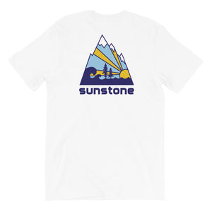 Sunstone Logo Blue Mnt (Short-Sleeve Unisex T-Shirt)