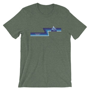 #12 Sunstone Logo Blue Stripes (Short-Sleeve Unisex T-Shirt)